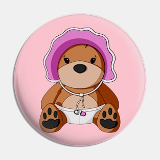 Baby Girl Teddy Bear Pin