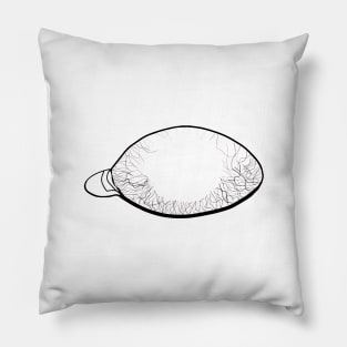 Black Eye Veins Line Art - Eye Veins Black - Black Veins in Eyes Pillow