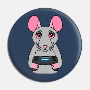 Gaming Rat (Full Color Version) Pin