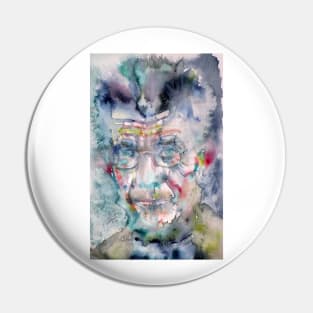 SAMUEL BECKETT watercolor portrait .3 Pin