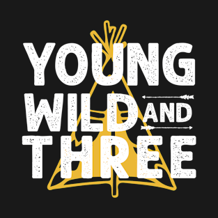 young wild and three vintage camping T-Shirt