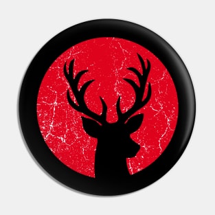 Red deer logo Pin