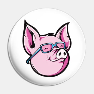 Cute Nerdy Pig - Cute Piggy Pin