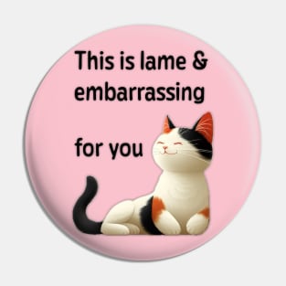 Judgemental Kitty Pin