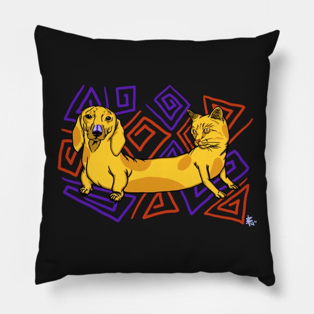 CatDog Pillow by Franklepirate