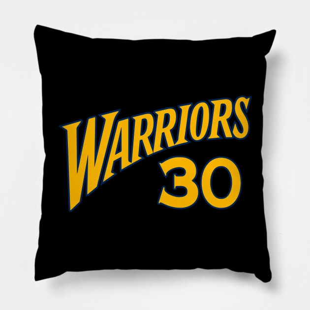 Warriors 30 Logo Pillow by Vcormier