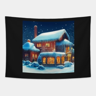 Christmas Chalet Tapestry