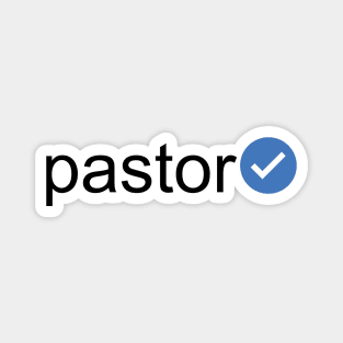 Verified Pastor (Black Text) Magnet