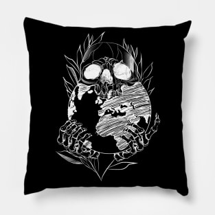 Earth Day Skull Pillow