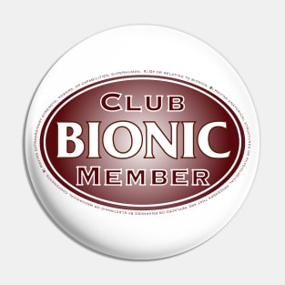 Bionic Club Member Oval in Maroon/White Pin