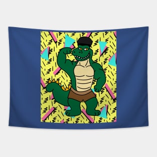 Crocodile Muscles Trained Sports Tapestry
