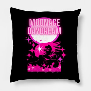 moonage daydream in neon Pillow