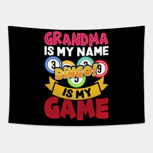 Grandma Is My Name Bingo Is My Game T shirt For Women Tapestry