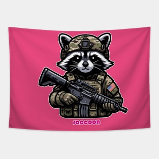 Tactical Raccoon Tapestry