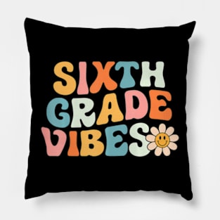 Sixth Grade 6th Grade Team Retro 1st Day of School Pillow