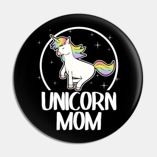 Unicorn Mom Sweet Retro Colorful Gift Party Rainbow Pin