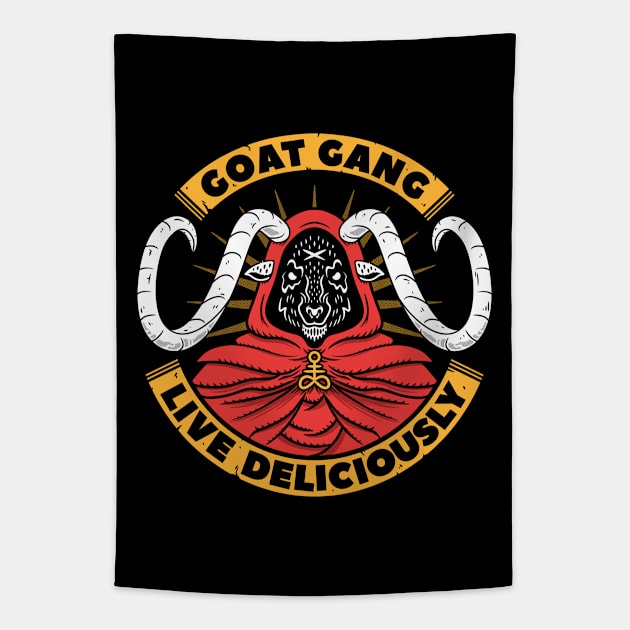 Goat Gang Tapestry by FourteenEight