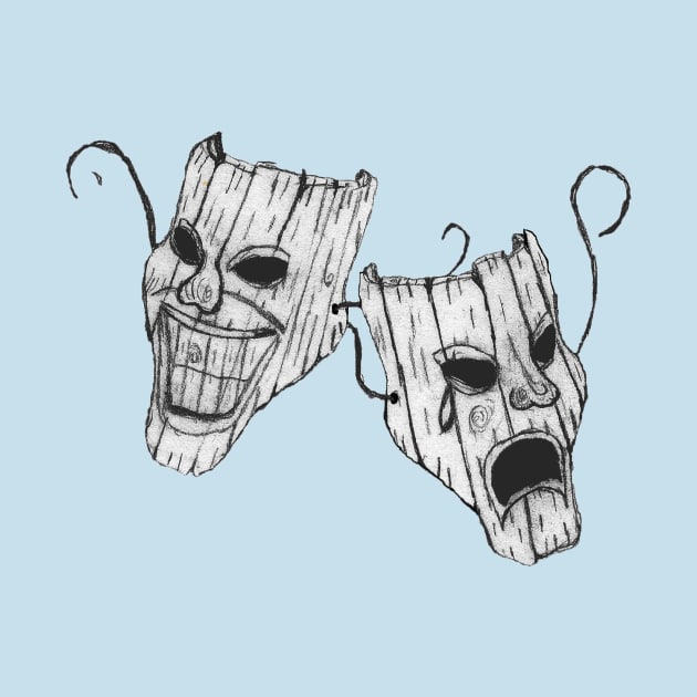Comedy/Tragedy masks by Ryan Rowson