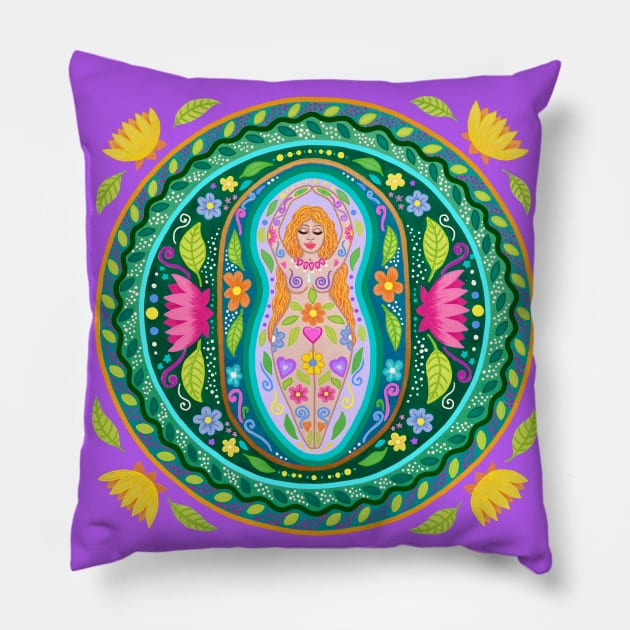 Spring Goddess Bridget Pillow by SoozieWray