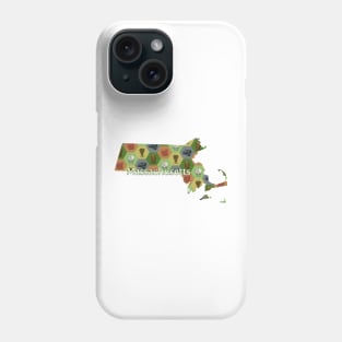 Massachusetts State Map Board Games Phone Case