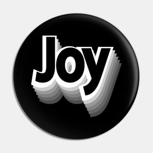 Joy Retro Typography Edition Pin