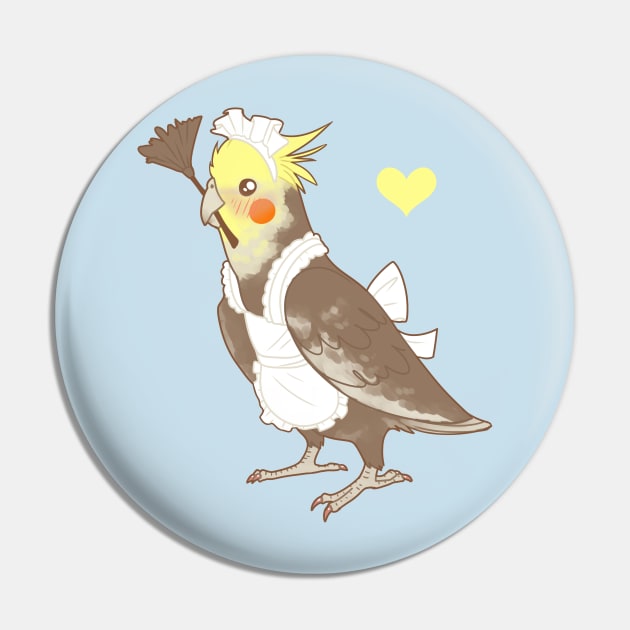 Cockatiel Maid Pin by owlapin