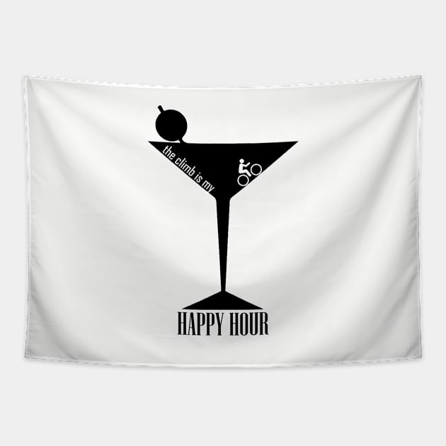 The Climb Is My Happy Hour Tapestry by esskay1000