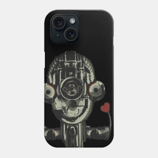 Peace And Love Robot Head Phone Case