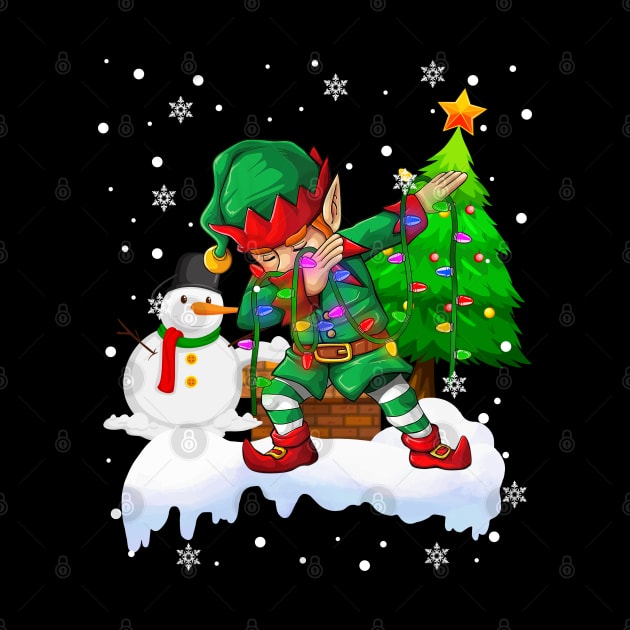 Santa Claus Dabbing Through The Snow Elf Dabbing ELF Funny Dab Dance by springins