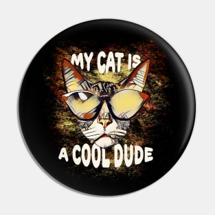 My cat is a cool dude. Pin