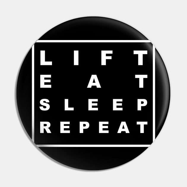 LIFT EAT SLEEP REPEAT Pin by Bold Text 