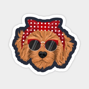 Funny and Cut Goldendoodle Lady Magnet