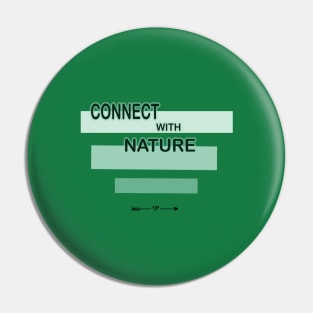 Connection sign with nature design on shirts, hoodies, Mugs, Masks and more Pin