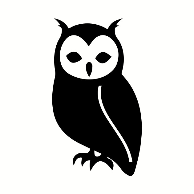 Download Owl Silhouette Basic Bird - Bird - Baseball T-Shirt | TeePublic