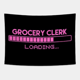 Grocery Clerk Loading Tapestry