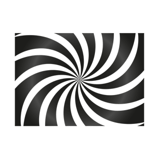 Black and White Spiral 1 | Twirl | Whirlpool | Vortex T-Shirt