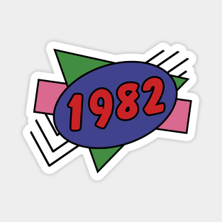 Year 1982 Retro 80s Graphic Magnet