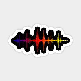 sound wave graphic audiology ear raimbow Magnet