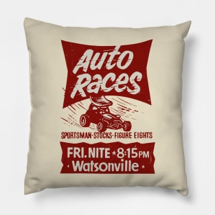 Vintage California Car Race Pillow