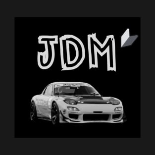 Mazda RX7 Black and White JDM Design T-Shirt