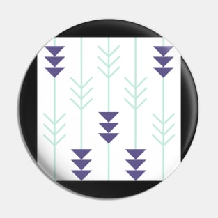 Boho Chic Blue Arrow Pattern Pin