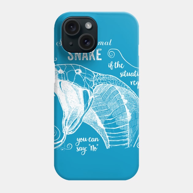 Spirit animal - Snake white Phone Case by mnutz