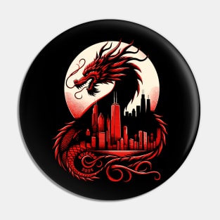 Fiery Chicago Dragon - Lunar New Year 2024 Pin