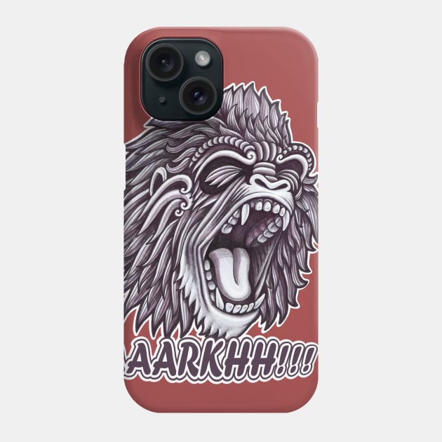 Gorilla roar AAARKHH!!! Phone Case by tsign703