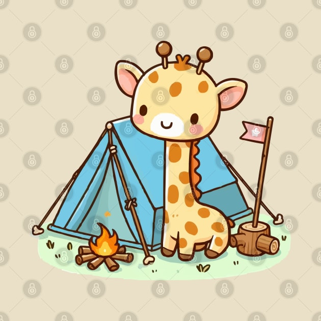 Funny giraffe Camping by fikriamrullah