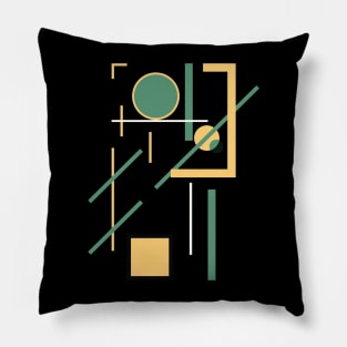 The slide an Abstract geometric composition of two dimensional primary elements Pillow