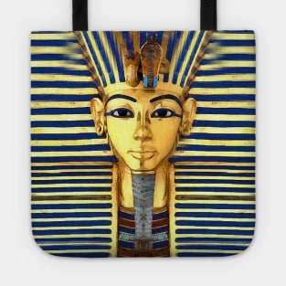 King Tut Gold & Blue Lapis Mask Tote