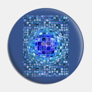 Optical Illusion Sphere - Blue Pin