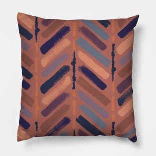 Brushstroke Herringbone-Sunset Pillow