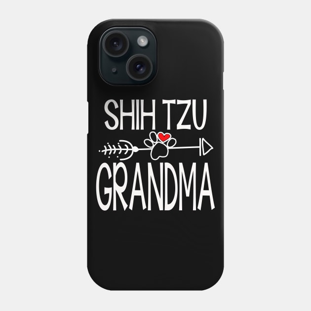 Shih Tzu Grandma T-Shirt Dog Lover Mother's Day Gifts Phone Case by AdrianBalatee